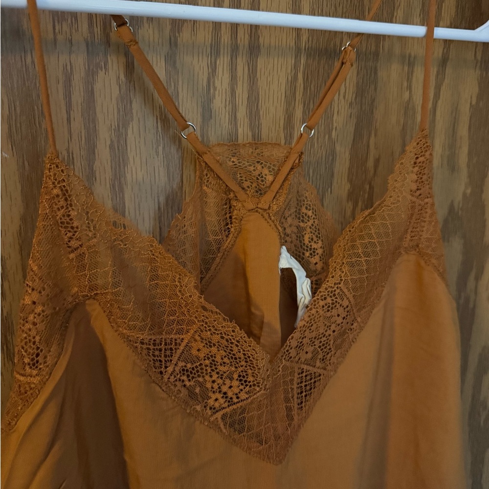 Lovestitch Lace-Trim Cami in Burnt Orange, Large- NWOT - Picture 4 of 6